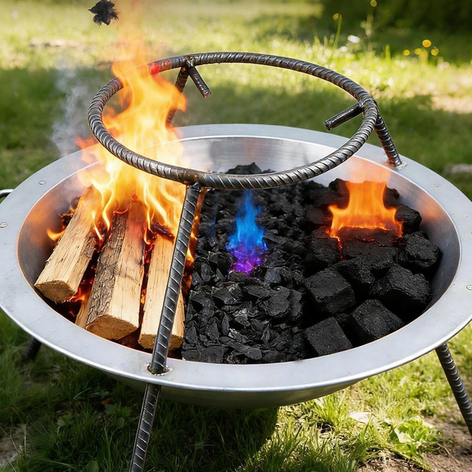 Camping Campfire Grill Pot Stand Portable Steel Ring Tripod for Outside Patio
Opens in a new window