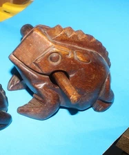 Wood Frog Guiro Rasp Percussion Instrument