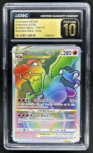 2022 Pokemon SWSH Brilliant Stars Charizard VSTAR #174/172 CGC 10 Pristine