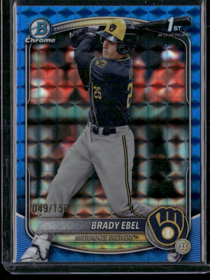 2025 Bowman Draft #BDC-194 Brady Ebel Chrome Blue Geometric /150