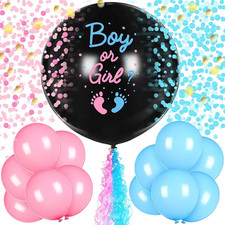 27Pcs Gender Reveal Balloon Kit, 2Pcs 36" Thickened Balloons with Pink Blue Ball
