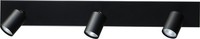 Deckenlampe Schwarz 3-Flammig Metall GU10 70 Cm Lang Wohnzimmer Deckenstrahler