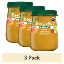  3 pack Organics Stage 2 Organic Baby Food, Pear Mango  Strawberry, 4oz Jar