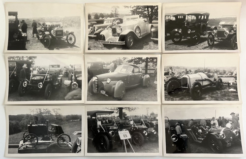 9 VINTAGE 4" x 6" BLACK & WHITE PHOTOS FROM A CAR SHOW WITH THE TASCO FP425