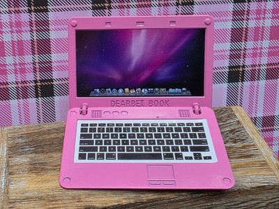 Barbie style Fashion Doll Metal Pink Dearbei book Laptop Computer