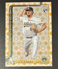 Grant Holman 2025 Topps ROOKIE Summer Sun Parallel #634 - Oakland Athletics