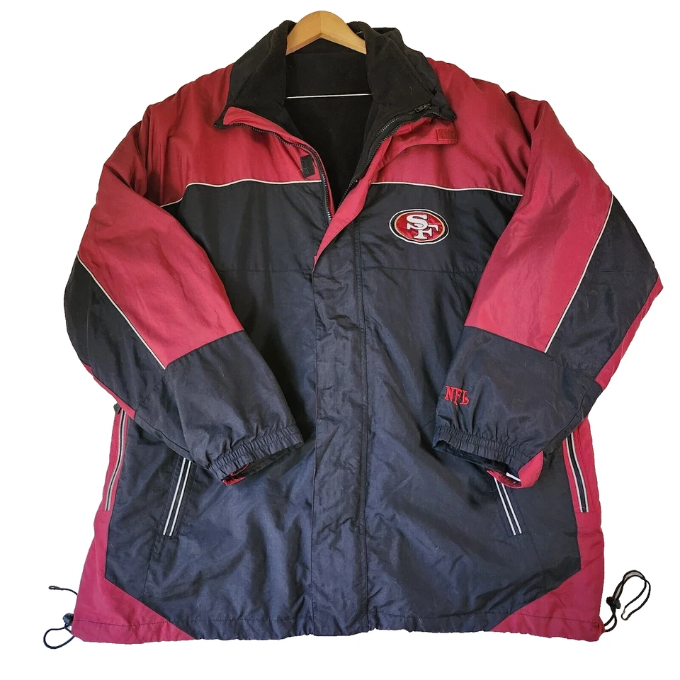 NFL 旧金山 49 人队外套夹克背心男式 2XL 3 合 1 羊毛 G-III 服装队 — 第 2/4 张图片