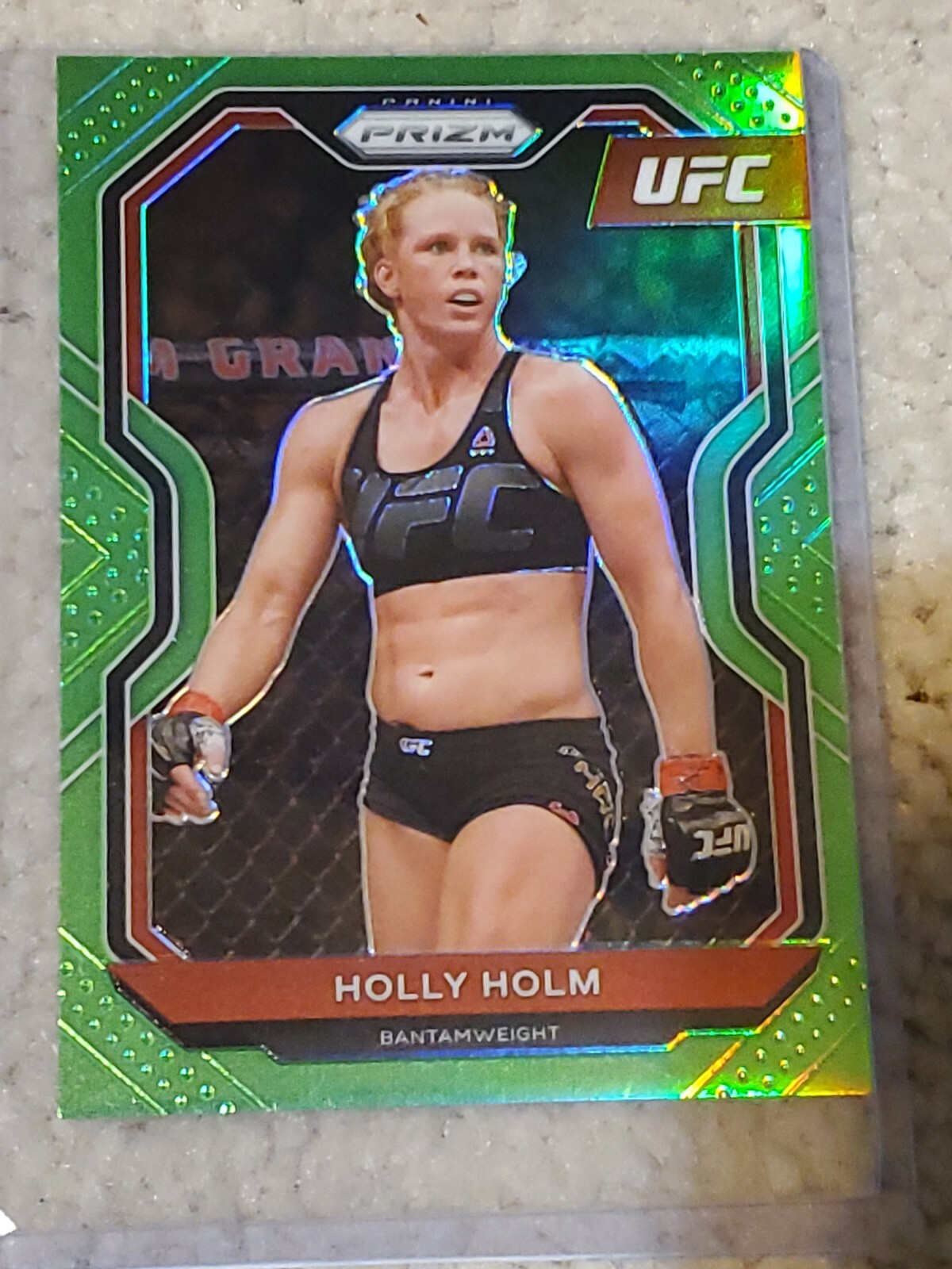 2021 Holly Holm Panini Prizm UFC Green Parallel. /75 !!!
