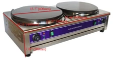 Used Electric Commercial Double Crepe Maker Pancake Machine Non-stick Griddle