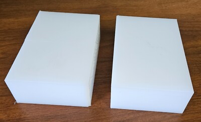 (Qty 2) UHMW Polyethylene Plastic 2-1/2'' x 5'' x 7'' (oversized) FREE SHIPPING