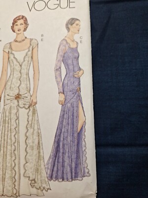 Vogue 7571 Pattern 1920s Flapper style Dress 8 10 12 Close fit flare Evening  UC | eBay