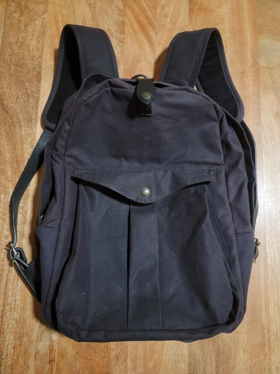 Filson Journeyman Backpack | Cinder | MSRP $395 | Tin Cloth | Bridle Leather