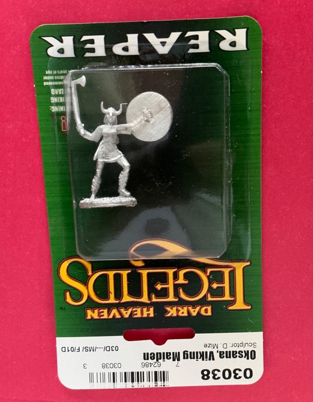 Reaper Miniatures Oksana, Viking Maiden #03038 Dark Heaven Unpainted Metal 28mm