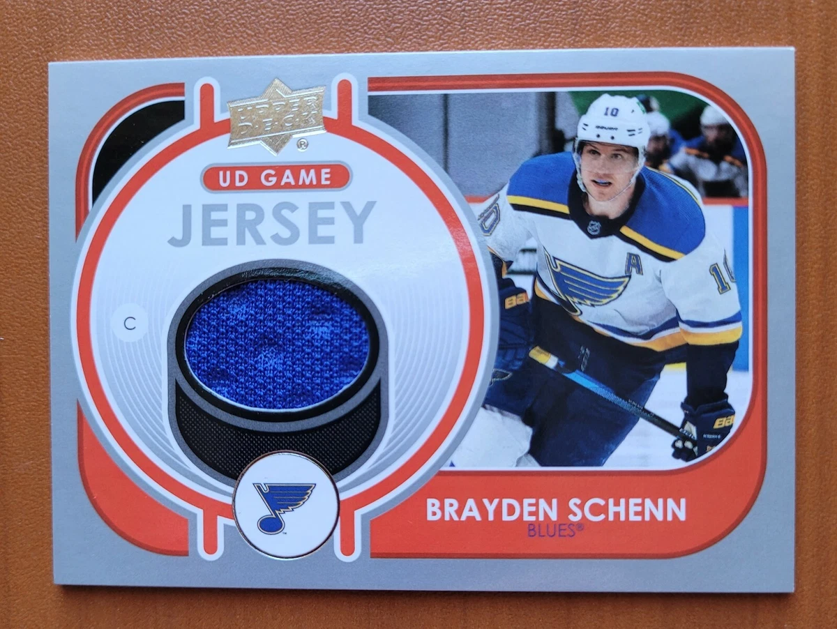 2021 22 Upper Deck Series 1 Game Jersey Brayden Schenn GJ BS St
