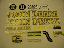 Decal Set  fits John Deere Model H Tractor - NEW FREE SHIPPING