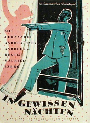 DDR Filmplakat A 1 Fernandel in IN GEWISSEN NÄCHTEN von 1956