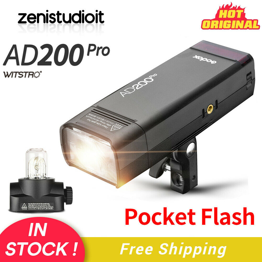 Godox AD200 Pro 200W Wireless TTL Pocket Flash - Black for sale online