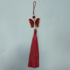 4x Butterfly Tassel Embroidery Pendant Hanfu Hanging Costume Sewing Decor Ethnic