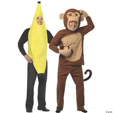 Banana And Monkey Couple Costume - Rasta Imposta