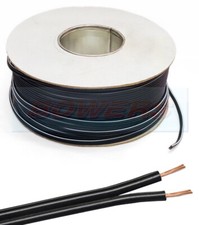 Image of 100M METRE ROLL/REEL BLACK/WHITE TWIN SPEAKER CABLE/WIRE 2A 2x12/0.20 0.35mm²