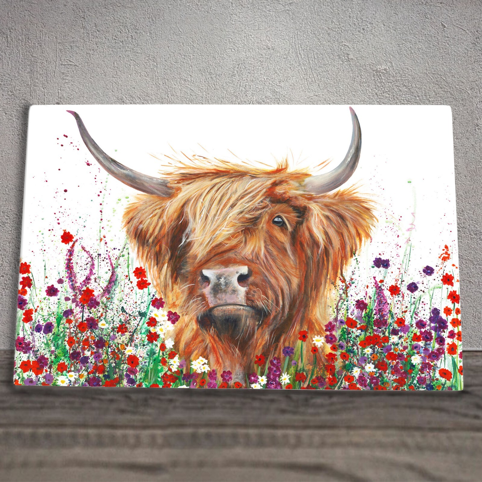 Highland Cow Ceramic Tile Picture Plaque Sign Jimmy By Pankhurst Gallery 20x30cm
