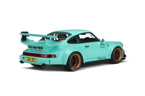 1/18 Porsche 911 930 RWB Bodykit 2015 Tiffany blau Harz Modell GT Spirit GT875 - Bild 2 von 9