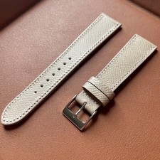 20mm HODINKEE Light Gray Epsom Leather Watch Band Strap