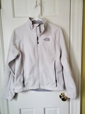 The North Face Women's Off White Full Zip Fleece Jacket, Size Med