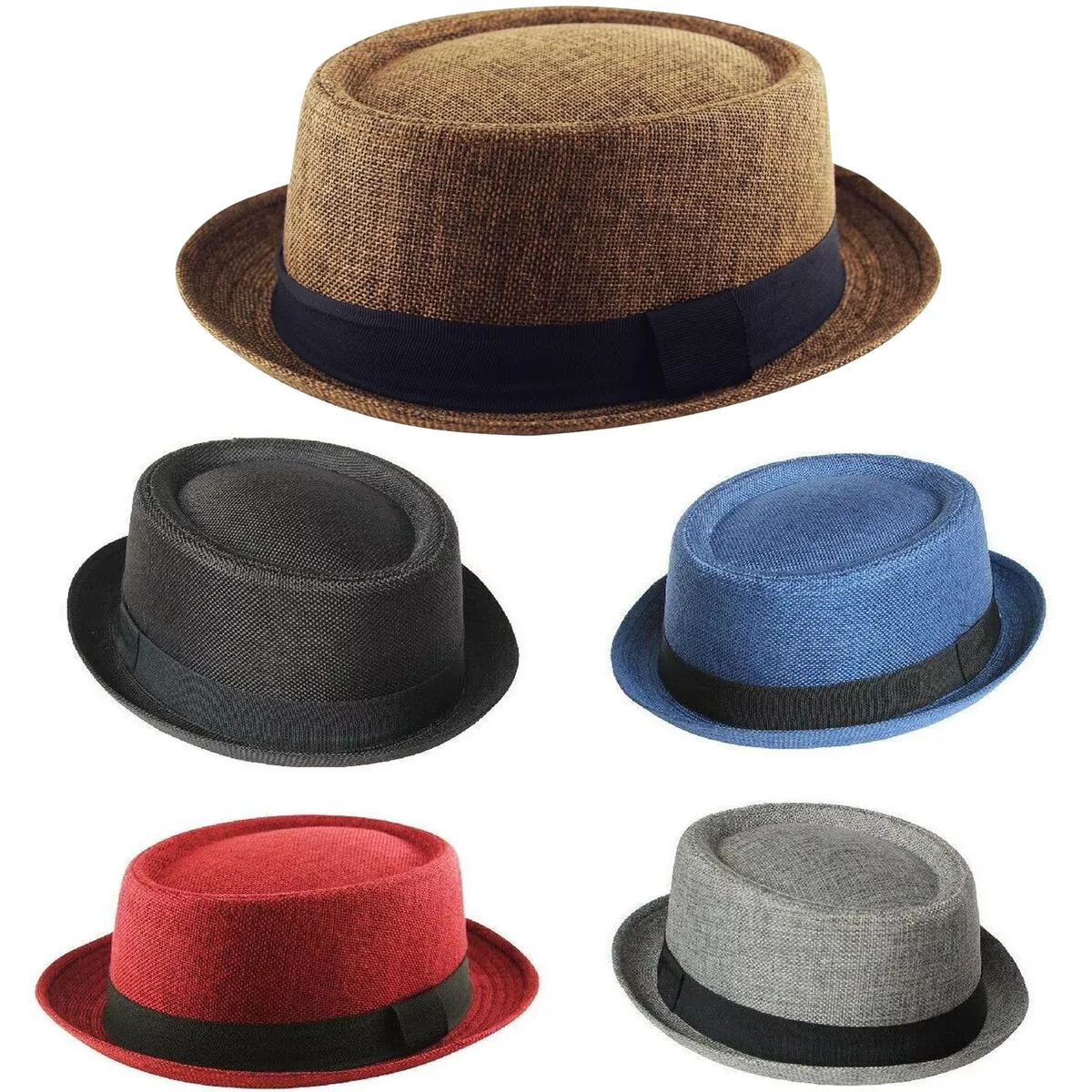 Mens Hats Trilby Hat Pork Pie Hats For Men Classic Textured Trilby Hats For  Men