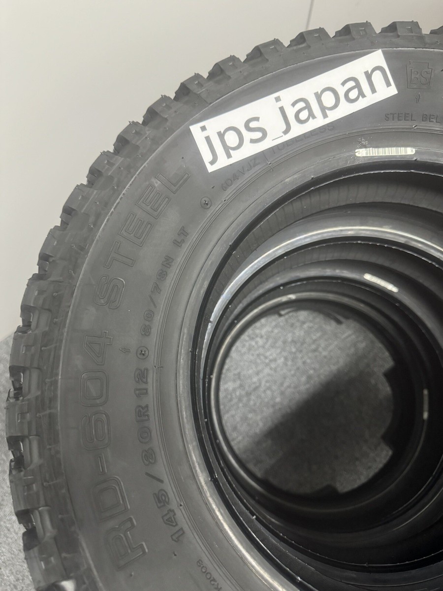こ*ら様 BRIDGESTONE 145/80R12LT 80/78N 2024 Bridgestone K370 145/80R12LT 80/78N (6PR) 4pcs Light truck
