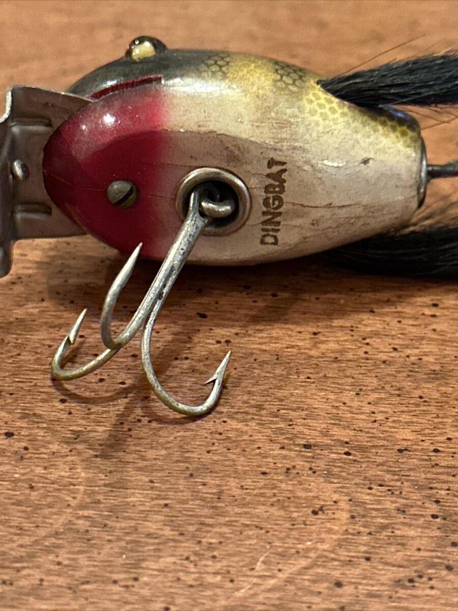 Vintage Creek Chub Dingbat Wood Glass Eye Fishing Lure Perch Vintage Creek Chub Dingbat Wood Glass Eye Fishing Lure Perch