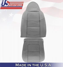 2001 For Ford F250 F350 Lariat Passenger Top & Bottom Leather Seat Covers Gray