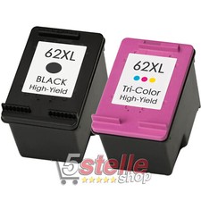 CARTUCCE 62XL NERO+COLORE PER HP ENVY 5540 5542 5543 5545 5548 5640 5642 5644
