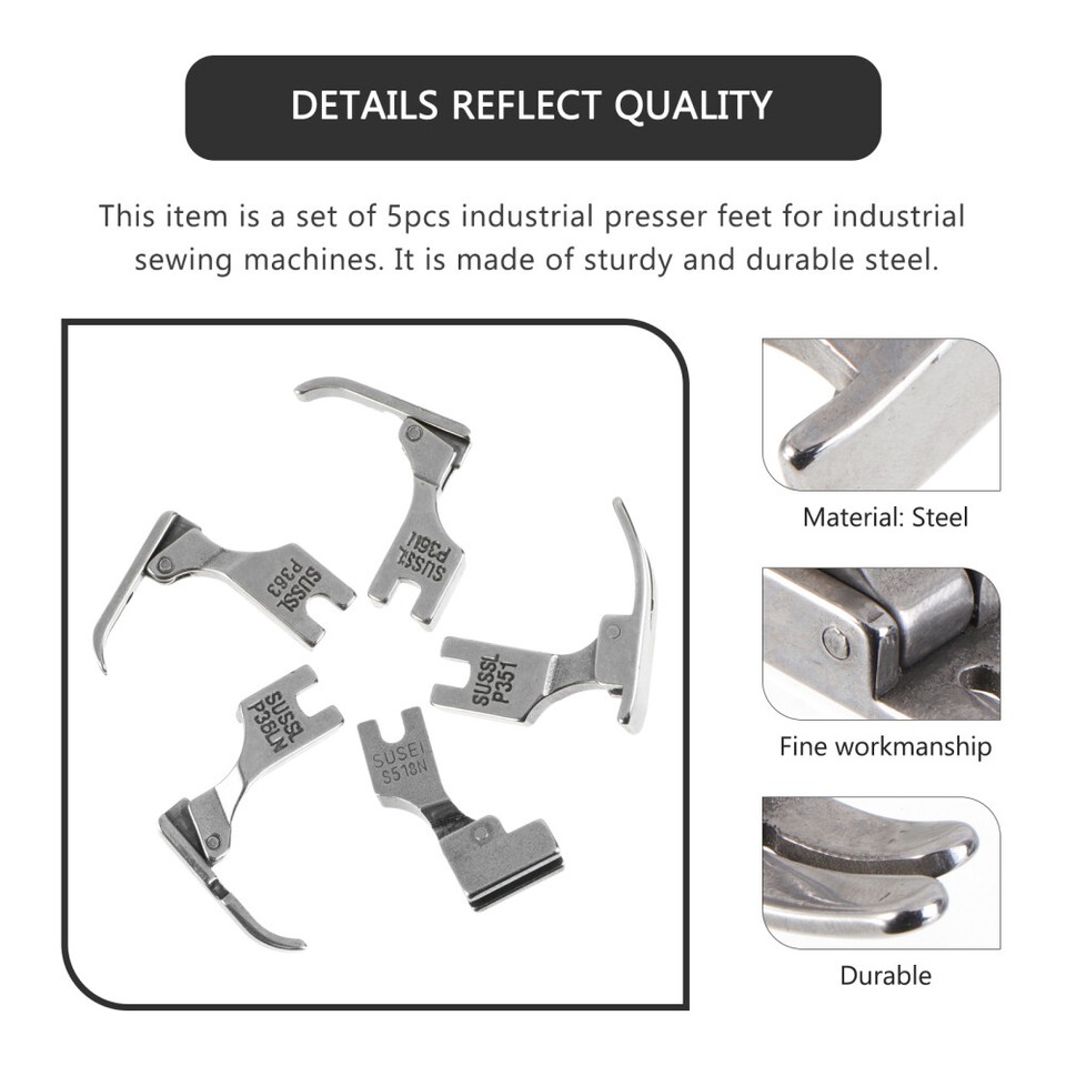 5 Pcs Sewing Machine Feet Juki Upholstery Presser for Industrial eBay