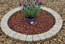 100 cm cream granite circle tree surround paving slab flowers border stone brick