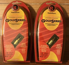 (2) RadioShack ~ Gold Series Mono Audio / Video Cable 6 Feet 15-3011 New Sealed