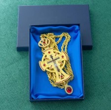 Orthodox Pectoral Crucifix Cross Priest Rhinestones Bishop  s Necklace Christian