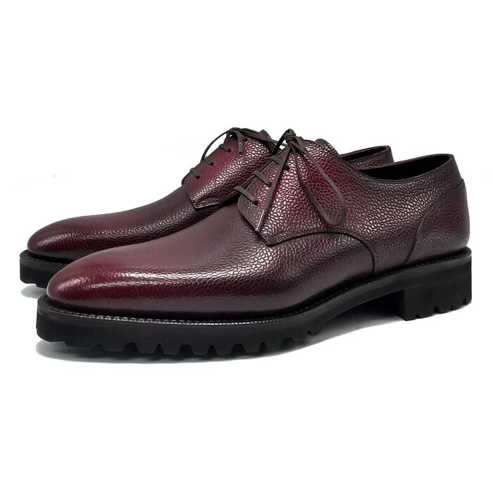 SAOLA Scarpa uomo classica fatta a mano suola Vibram marrone scarpa derby elegante in pelle formale