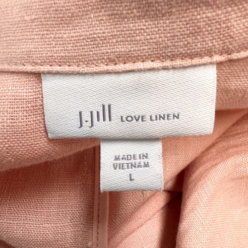 J Jill Linen Blazer Womens Large Pink Peach One Button Light Jacket - Picture 7 of 11