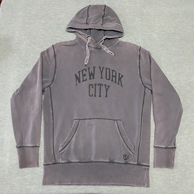 Triple Five Soul Hoodie Mens 2XL Gray New York City Graphic Pullover Distressed