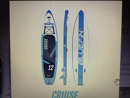 Bluefin Cruise 12’ SUP Inflatable Stand Up Paddle Board B+, 173.