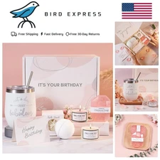 Birthday Gifts for Women, Happy Birthday Bath Set Gift Basket, Unique Spa Gift