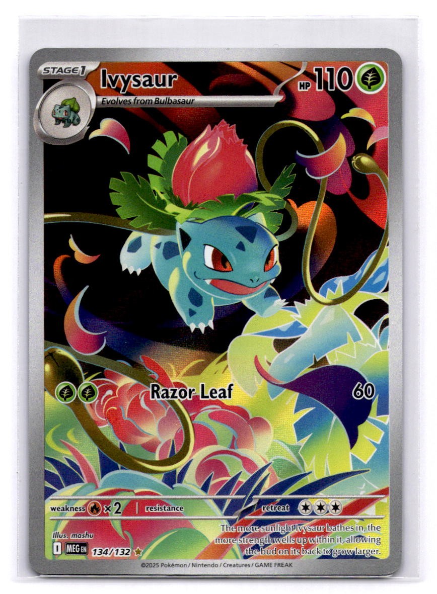 Ivysaur Illustration Rare ME01: Mega Evolution 134/132 LP-NM