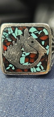 Southwest Style Mens Ring Size 10.5