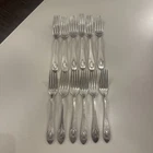 Lunt Sterling Flatware, Mount Vernon, Fork, 7 1/8 inches, 40g SET OF 12 Vintage