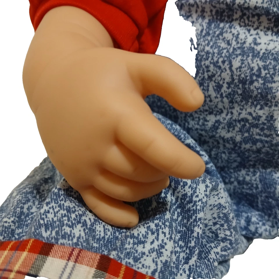 Vintage Cititoy Baby Doll 18" Boy Cloth Body Realistic Features Blonde Blue Eye - Image 4 of 4