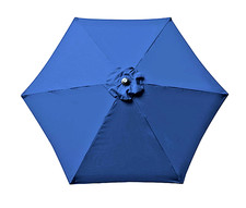 2M Replacement Fabric Parasol Garden Canopy Tilt Sun Shade Outdoor Patio 6 Arm