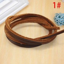 Leather Shoelaces Mens Boat Shoe Laces-Square Shoestring C9Q Bootl  
