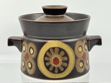 Vintage Denby Arabesque Lidded Soup Bowl With Handles 11cm