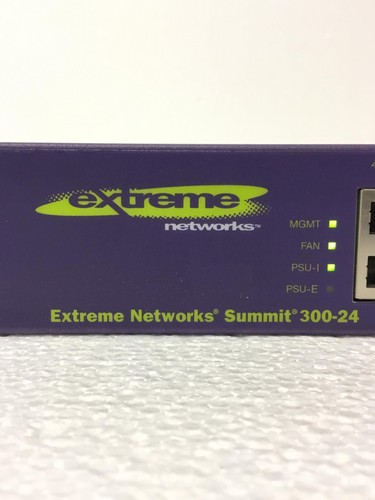 3x Extreme Networks Summit 300-24 - 24 Ports W/ Power Cord and Rack Mount Ear - Afbeelding 7 van 16